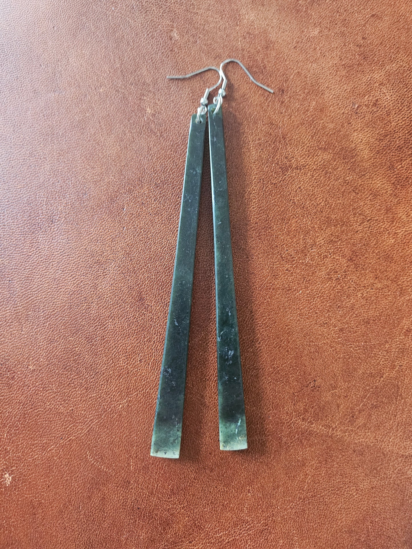 Pounamu - Extra Long Earrings