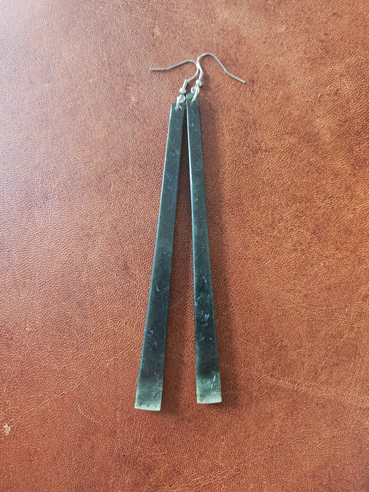 Pounamu - Extra Long Earrings