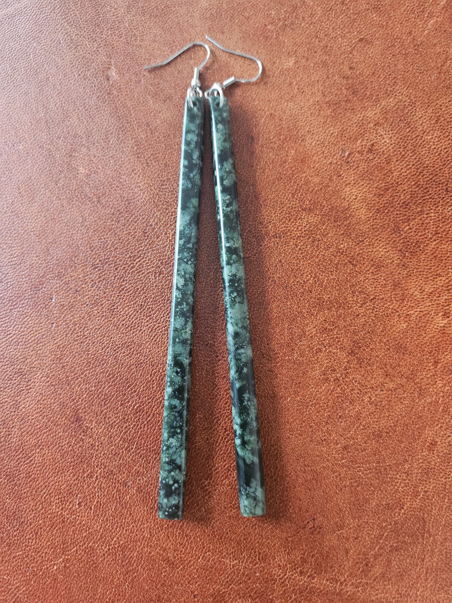 Pounamu - Extra Long Earrings