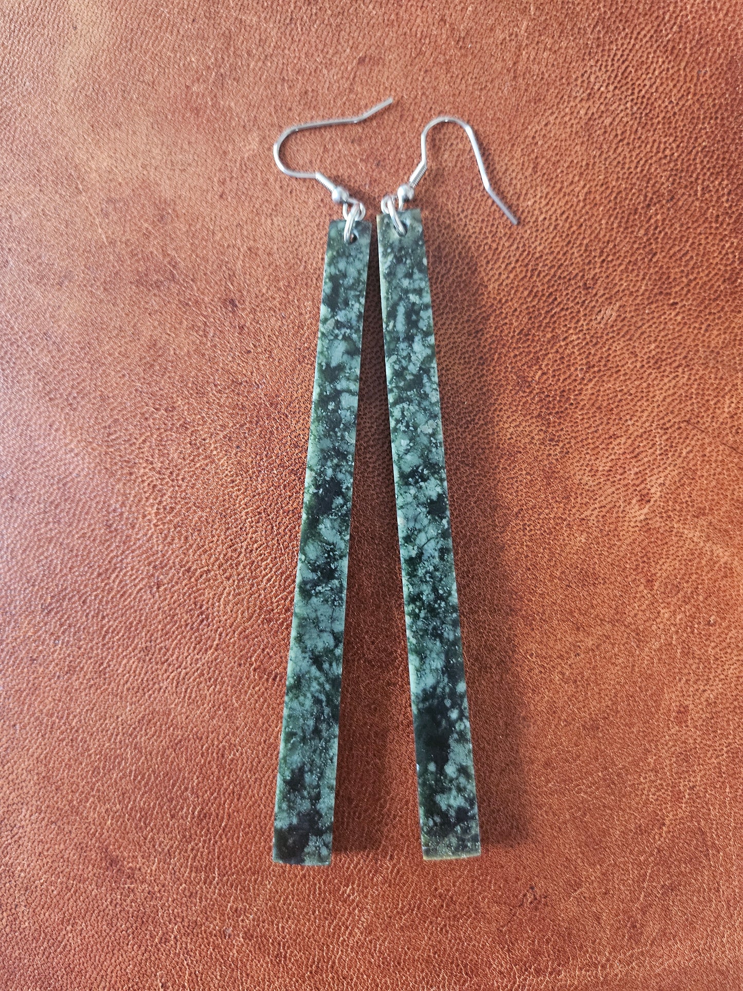 Pounamu - Extra Long Earrings